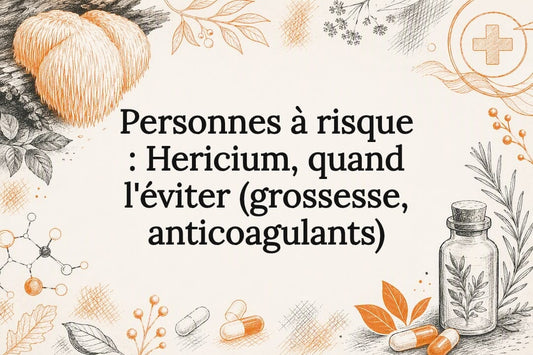 Personnes à risque : Hericium, quand l'éviter (grossesse, anticoagulants)