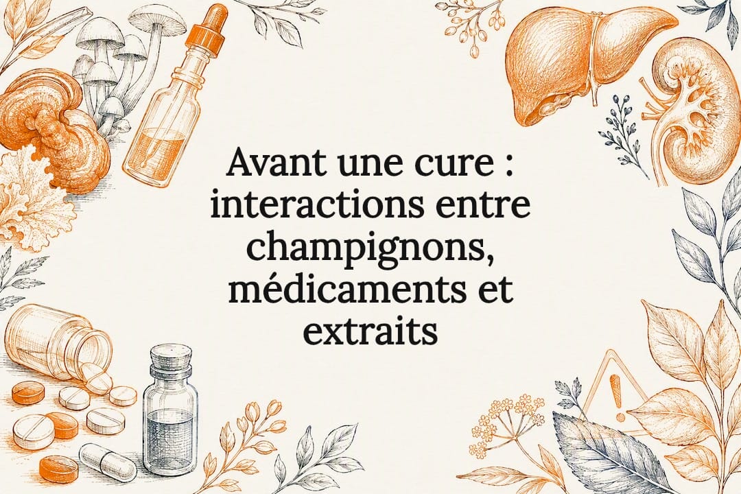 Avant une cure : interactions entre champignons, médicaments et extraits