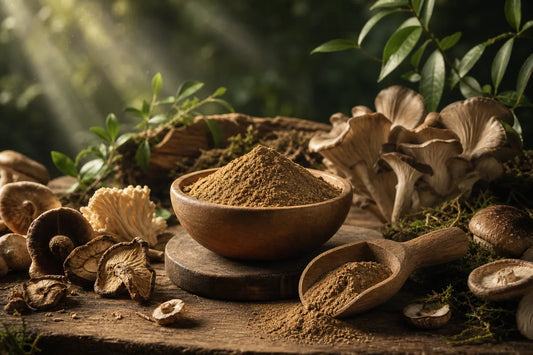 Photographie de Top poudre de champignons digestion : 3 extraits Pure Croft