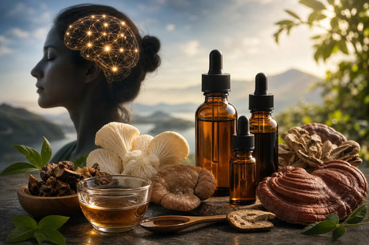Photographie de Top compléments liquides de champignons pour la clarté mentale
