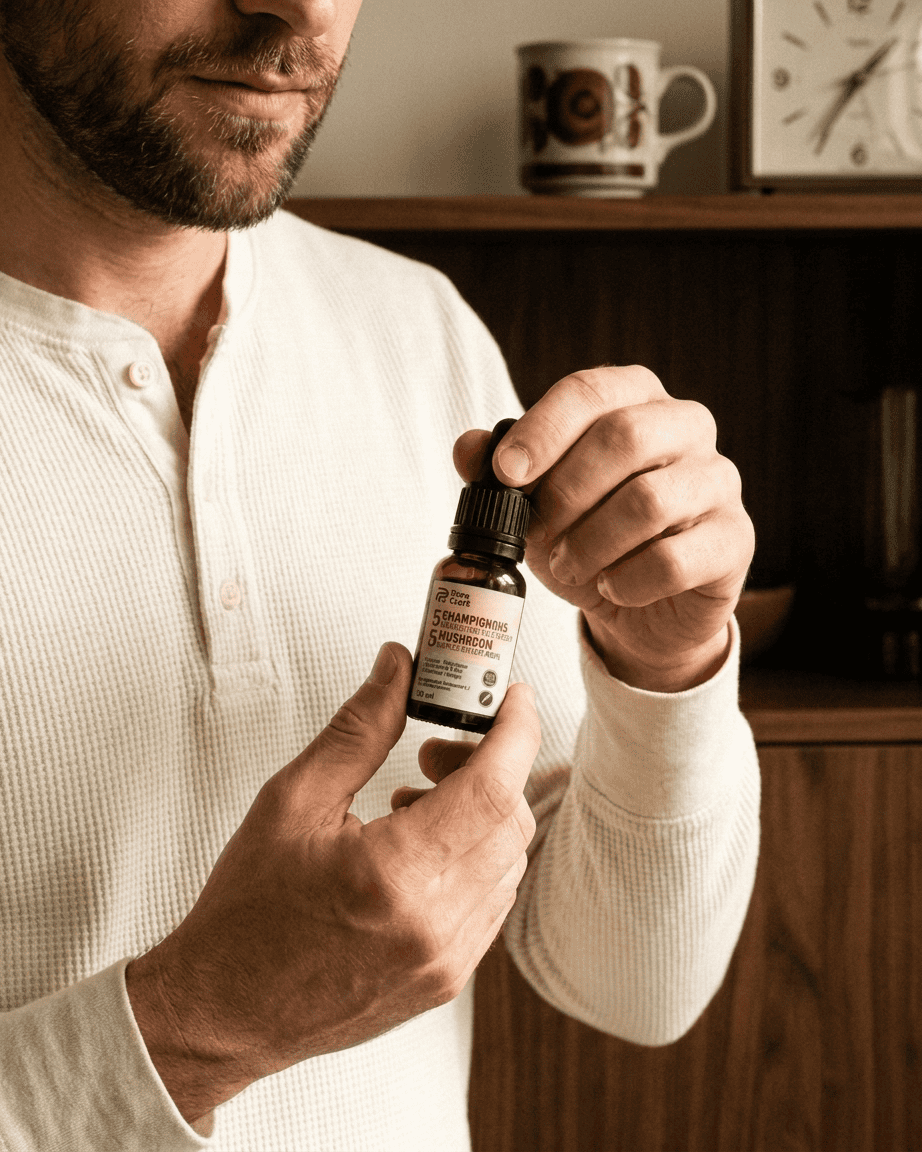 5 Champignons Complexe en Gouttes | Le Rituel Matinal Ultime