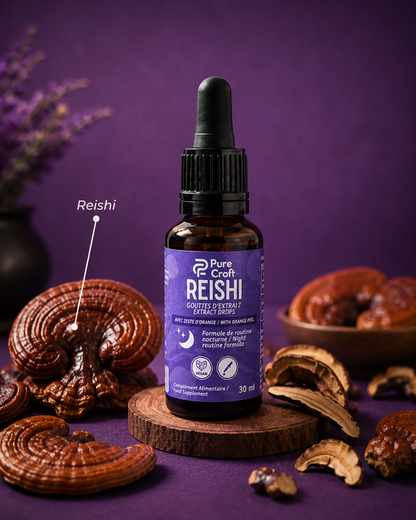 Gouttes d'Extrait de Reishi | Équivalent à 6 660 mg de Reishi